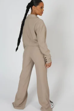Public Desire Seam Detail Relaxed Trouser Stone Beige Cheap