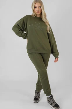 Public Desire Seam Front 90S Joggers Khaki Discount