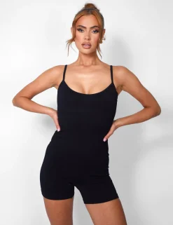 Public Desire Seamless Unitard Playsuit Black Cheap