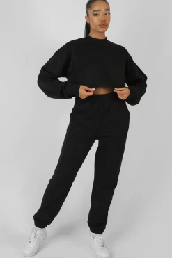Public Desire Self Love Club Cropped Sweatshirt Black Purple Outlet