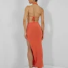 Public Desire Slinky Halterneck Top Orange Store