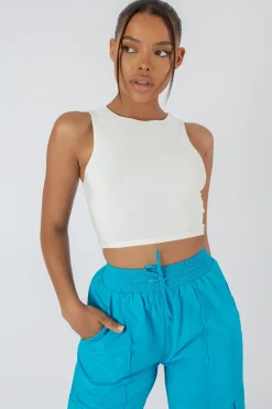 Public Desire Slinky Racer Top White Best Sale