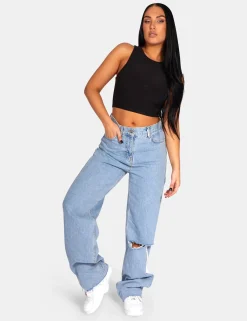 Public Desire Slinky Racer Top Black Discount