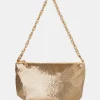 Public Desire Slouch Diamante Chainmail Baguette Chain Detail Shoulder Bag Gold New