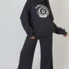Public Desire Super Wide Leg Joggers Ink Blue Inkblue Hot
