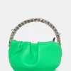 Public Desire The Aurora Pu Diamante Handle Mini Bag Lime Fashion