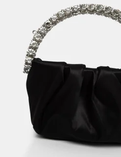 Public Desire The Aurora Pu Diamante Handle Mini Bag Black Store