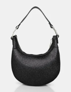 Public Desire The Bam Bam Black Glitter Bag Shop