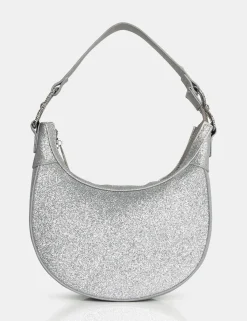 Public Desire The Bam Bam Glitter Bag Silver Cheap