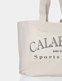 Public Desire The Calabasas Oversized Canvas Tote Bag Off White Shop