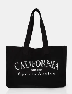 Public Desire The California Overiszed Canvas Tote Bag Black Store
