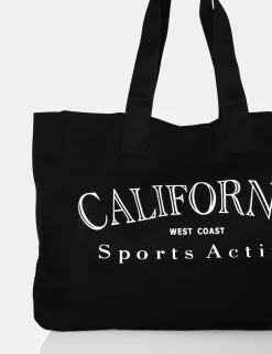 Public Desire The California Overiszed Canvas Tote Bag Black Store