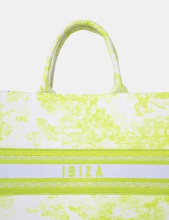 Public Desire The Ibiza Oversized Canvas Tote Bag Lime Flash Sale
