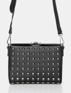 Public Desire The Jose Pu Metal Studded Bag Black Flash Sale