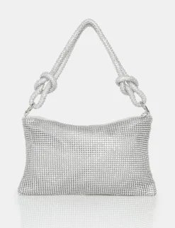 Public Desire The Lillia Diamante Bag Silver Store