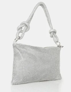 Public Desire The Lillia Diamante Bag Silver Store