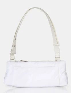 Public Desire The Ludo Nylon Elongated Shoulder Bag White Store