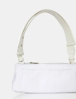 Public Desire The Ludo Nylon Elongated Shoulder Bag White Store