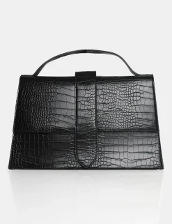 Public Desire The Mika Croc Bag Black Online