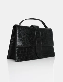 Public Desire The Mika Croc Bag Black Online