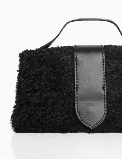 Public Desire The Mika Shearling Mini Bag Black Best