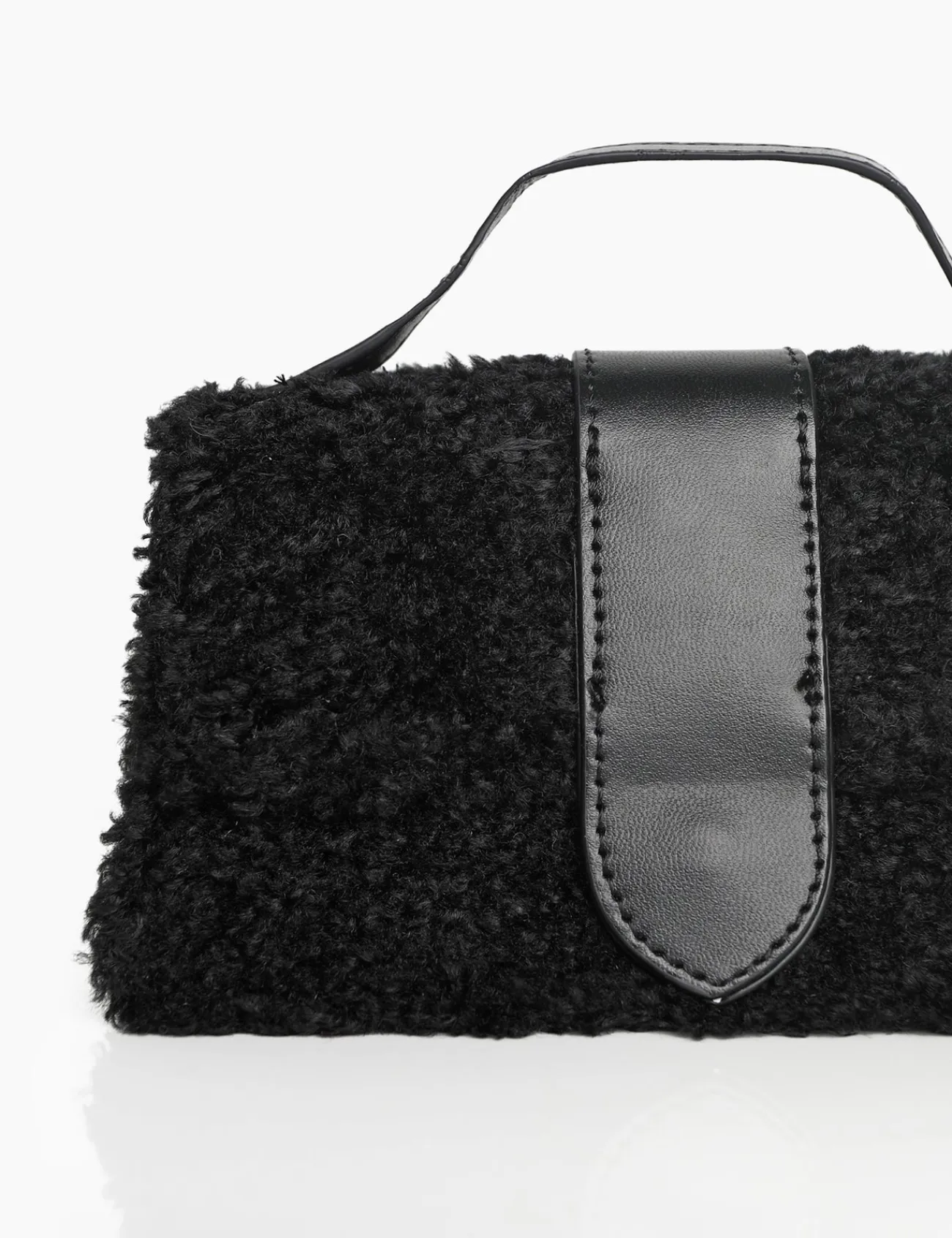 Public Desire The Mika Shearling Mini Bag Black Best