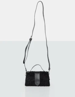 Public Desire The Mika Shearling Mini Bag Black Best
