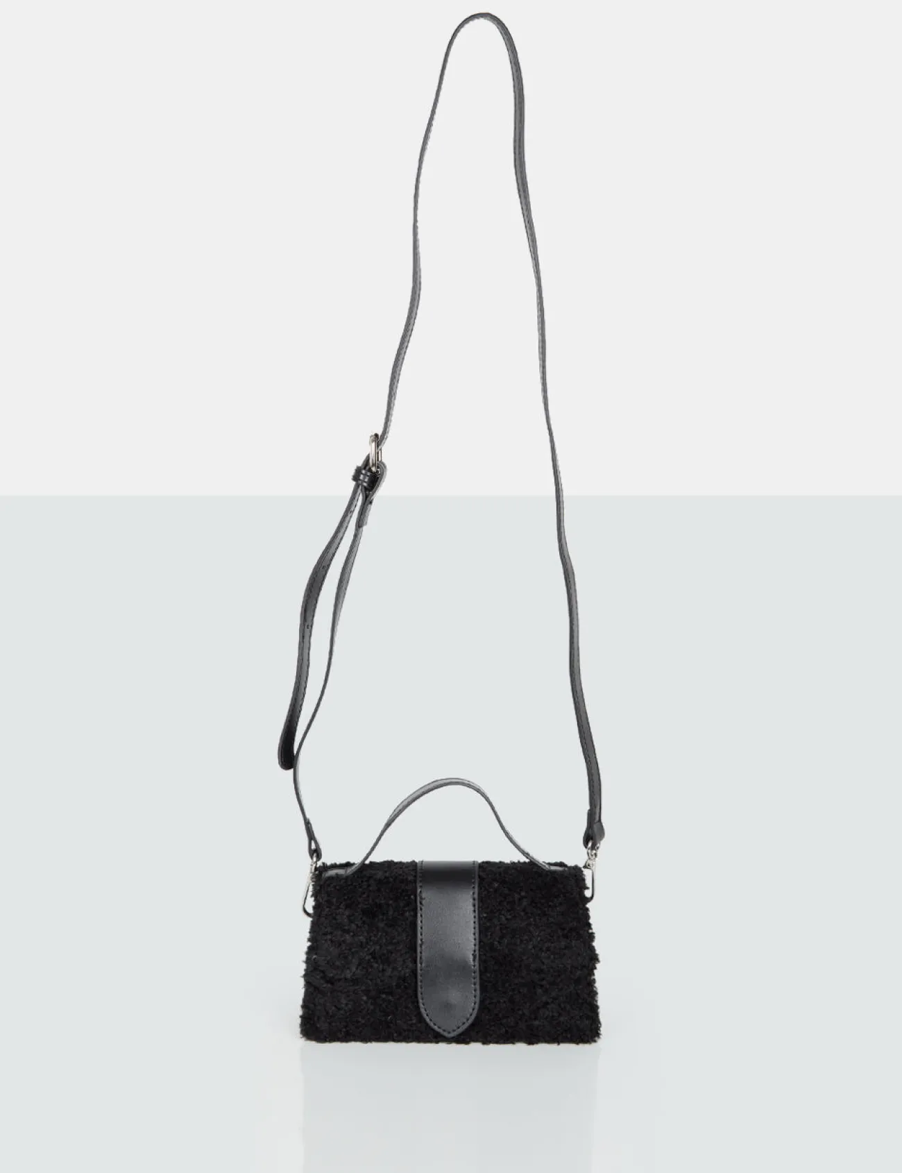 Public Desire The Mika Shearling Mini Bag Black Best
