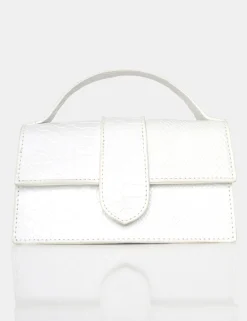 Public Desire The Mika White Matte Croc Bag Shop