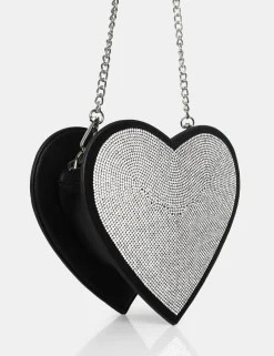 Public Desire The Phillippa Pu Diamante Bag Black Shop