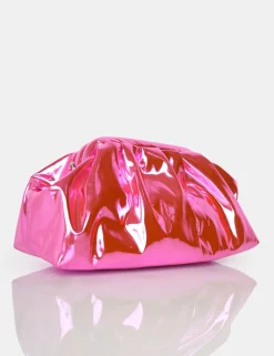 Public Desire The Project Iridescent Metallic Clutch Bag Pink Best