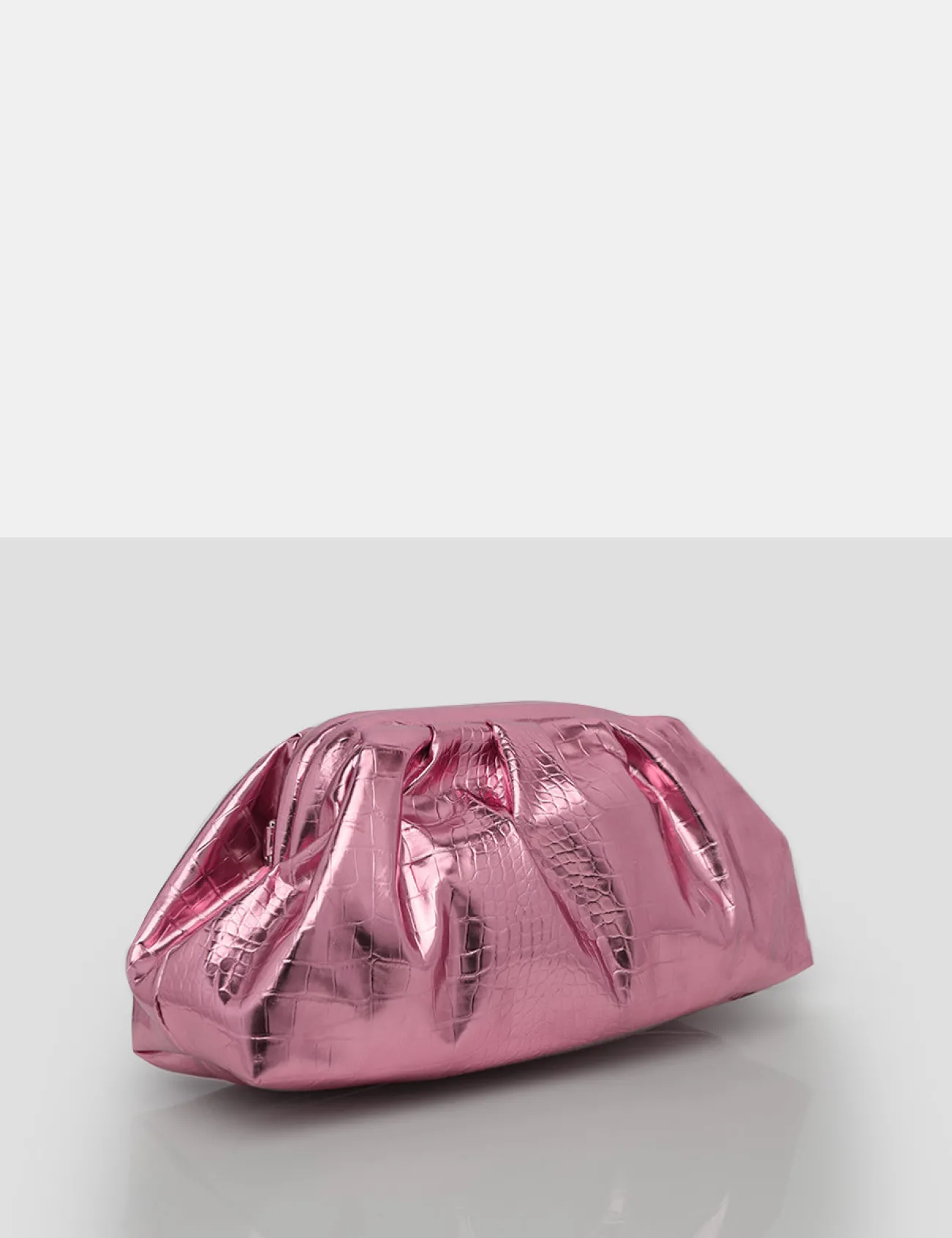 Public Desire The Project Metallic Clutch Bag Pink Fashion