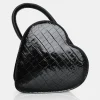 Public Desire The Roux Croc Heart Grab Bag Black Best
