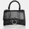 Public Desire The Roxi Black Plaited Edge Mini Handbag Bags New