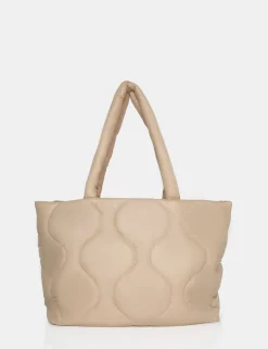 Public Desire The Rudy Nylon Tote Bag Stone Discount