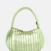 Public Desire The Sia Soft Satin Diamante Trim Mini Bag Green Sale