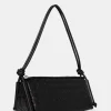 Public Desire The Tate Woven Oblong Knotted Handle Shoulder Bag Black Cheap