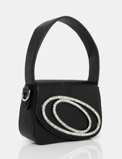 Public Desire The Tonic Pu Diamante Mini Grab Bag Black Outlet