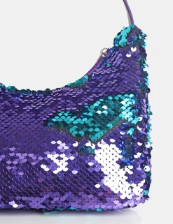 Public Desire The Zane Purple Sequin Shoulder Bag Fashion