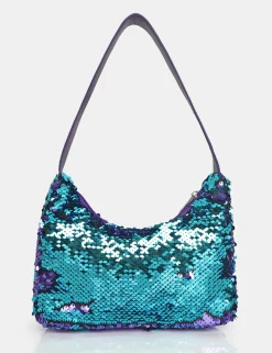 Public Desire The Zane Purple Sequin Shoulder Bag Fashion