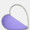 Public Desire The Zee Diamante Love Heart Grab Bag Lilac Hot