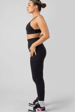 Public Desire Thick Waistband Ribbed Leggings Black Best