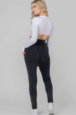 Public Desire Tie Waist Leggings Acid Wash Best