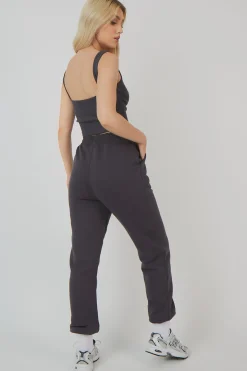 Public Desire Underbust Longline Top Dark Grey Store