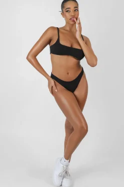 Public Desire Underbust Ribbed Bra Black Cheap