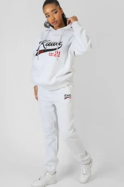 Public Desire Varsity Seam Front 90's Joggers Marl Oatmeal Cheap